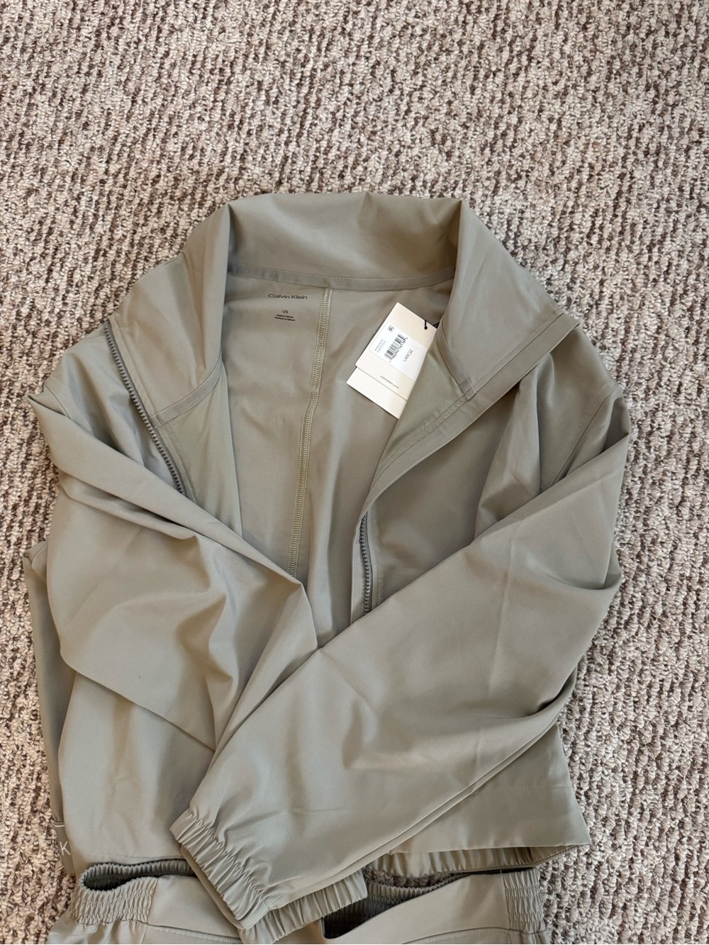 Calvin Klein Khaki Windsuit (Cropped jacket & pants)
